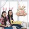 Easter Decorations Door Hanging Sign Wreath Happy Easter Bunny Ear Flowers Wooden Door Sign Welcome Seasonal Spring Easter Wreath Sign for Easter Tree, Door, Wall, Party Supplies
